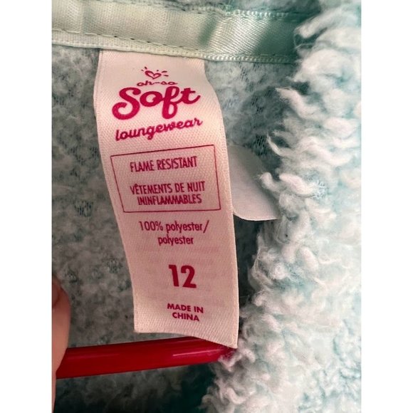 Oh So Soft Loungewear Light Green Girl's Pullover with Hood- FR - Picture 3 of 3